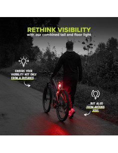 Luz Trasera de Bicicleta VELMIA 360 Recargable Rojo 2