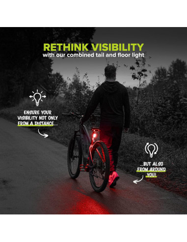 Luz Trasera de Bicicleta VELMIA 360 Recargable Rojo
