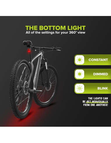Luz Trasera de Bicicleta VELMIA 360 Recargable Rojo