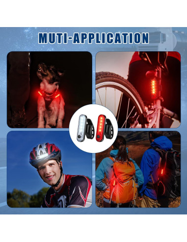 Paquete de 20 luces traseras LED recargables Jerify USB