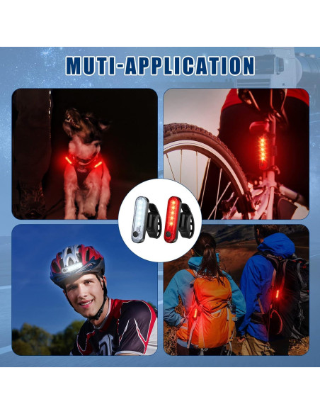 Paquete de 20 luces traseras LED recargables Jerify USB