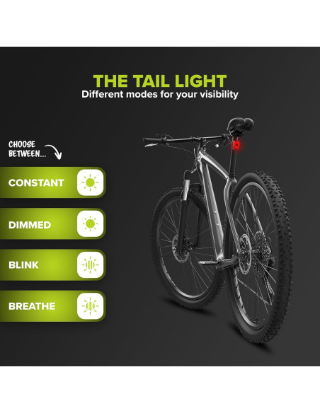 Luz Trasera de Bicicleta VELMIA 360 Recargable Rojo
