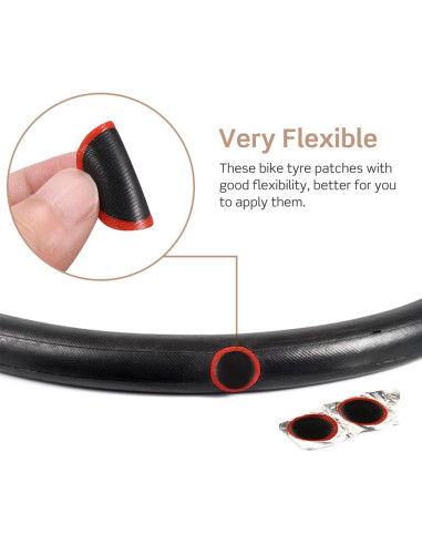Kit de Parche de Goma VOSAREA 48 Piezas 30mm para Bicicleta