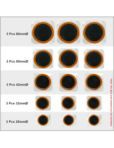Kit de Parcheo PAX 15 Pcs para Cámara Interior - Reparación Neumáticos 2