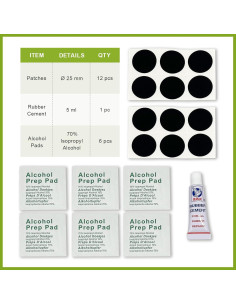 Kit de Parcheo de Tubos de Bicicleta PAX 19 Piezas 2