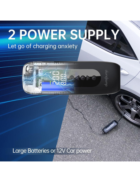 Compresor de Aire Portátil dwndpump DP2 150 PSI Batería 12V