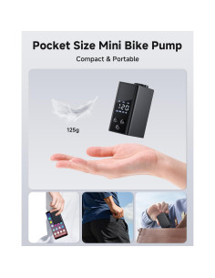 Mini Bomba de Neumáticos EXTRACTME con Manómetro Digital - Inflador Portátil para Bicicletas y Motocicletas 2