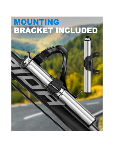 Bomba de Bicicleta Mini JULAI con Manómetro 160 PSI