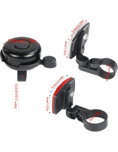 Kit de Reflectores y Timbre para Bicicleta SANNIX - Delantero y Trasero 2