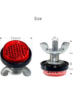 Reflectores Circulares Mini LordandLand Rojos 25mm (6 Piezas) 2