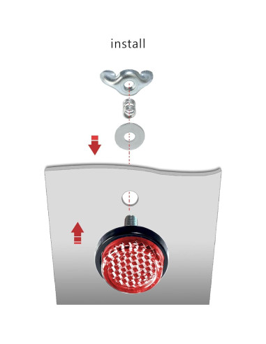 Reflectores Circulares Mini LordandLand Rojos 25mm (6 Piezas)
