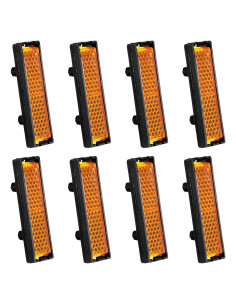 8 Reflectores de Pedal de Bicicleta TIESOME Naranja Seguridad