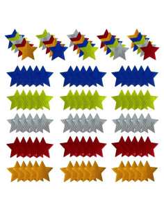 100 Calcomanías Reflectantes Fenaetimo Estrella 5x5cm
