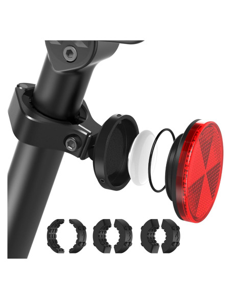 Soporte para AirTag SUPMEGA con reflector para bicicleta - Impermeable