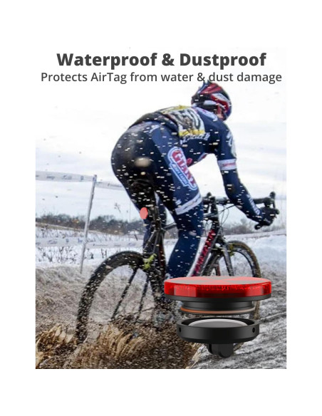 Soporte para AirTag SUPMEGA con reflector para bicicleta - Impermeable