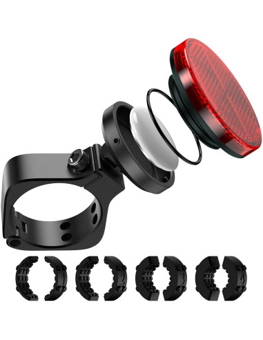 Soporte para AirTag SUPMEGA con reflector para bicicleta - Impermeable
