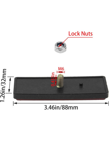 4 Reflectores Rectangulares Rrina Rojo 31.8x87.7mm para Motocicleta