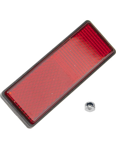 4 Reflectores Rectangulares Rrina Rojo 31.8x87.7mm para Motocicleta