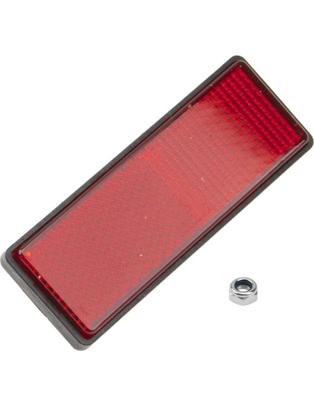 4 Reflectores Rectangulares Rrina Rojo 31.8x87.7mm para Motocicleta