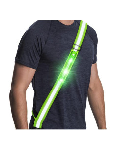 Banda Reflectante LED Simket Ajustable para Correr y Caminar