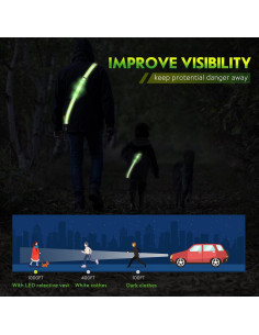 Banda Reflectante LED Simket Ajustable para Correr y Caminar 2