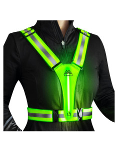 Chaleco Reflectante LED Topward Verde para Correr y Caminar