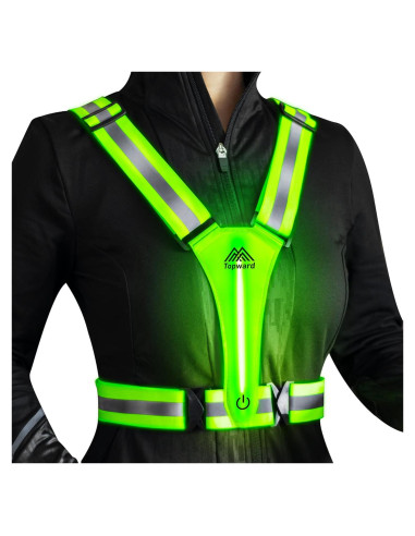 Chaleco Reflectante LED Topward Verde para Correr y Caminar