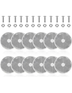 Paquete de 10 Reflectores Redondos Yinaolan E11 8.38cm Blanco 2