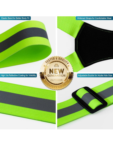 Chaleco Reflectante LED Topward Verde para Correr y Caminar