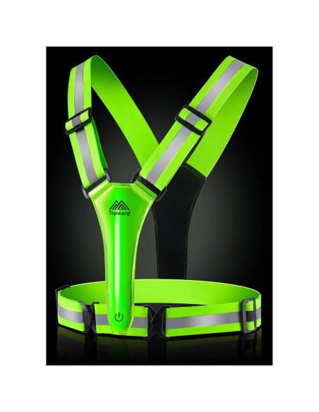 Chaleco Reflectante LED Topward Verde para Correr y Caminar