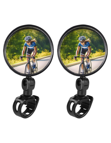 Espejos Convexos para Bicicleta TAGVO - 2 Pack Ajustables