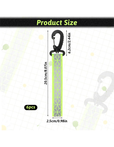 6 Correas Reflectantes Verdes InnoHHustle para Mochilas