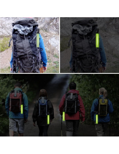 6 Correas Reflectantes Verdes InnoHHustle para Mochilas