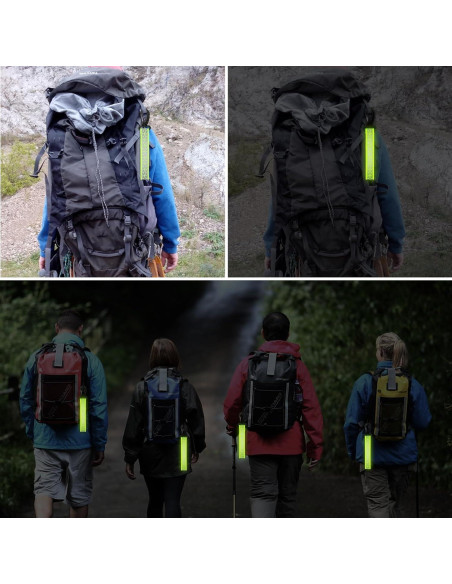 6 Correas Reflectantes Verdes InnoHHustle para Mochilas