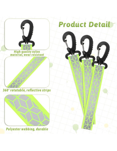 6 Correas Reflectantes Verdes InnoHHustle para Mochilas