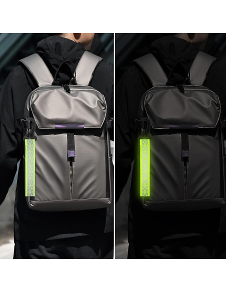 6 Correas Reflectantes Verdes InnoHHustle para Mochilas