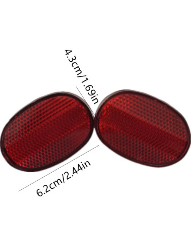 Reflectores Traseros de Bicicleta FJYXCHENXM 62x43mm 2 Pcs