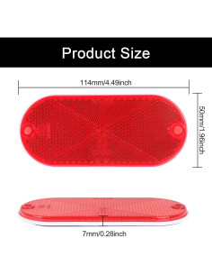 Paquete de 10 Reflectores Ovalados Autoadhesivos Yinaolan 2