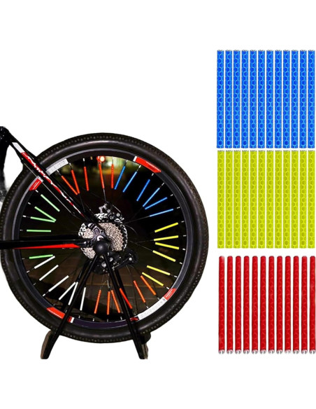 36 Reflectores de Ciclismo BQWanFA para Radios de Bicicleta