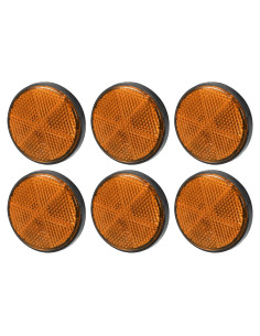Reflectores Universales para Motocicleta Partuto - 6 Pcs Naranja