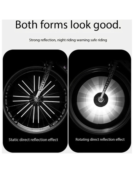 36 Reflectores de Ciclismo BQWanFA para Radios de Bicicleta