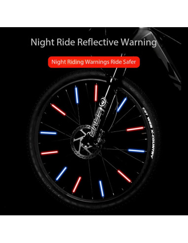 36 Reflectores de Ciclismo BQWanFA para Radios de Bicicleta