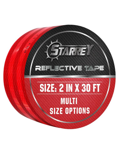 Cinta Reflectante 5 cm x 9.14 m Starrey Roja DOT-C2