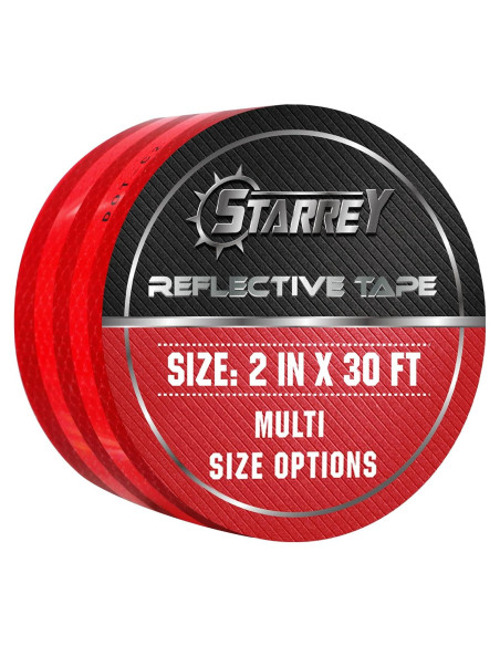Cinta Reflectante 5 cm x 9.14 m Starrey Roja DOT-C2