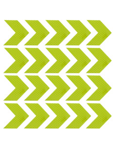 Calcomanías Reflectantes PATIKIL 30 Pcs Verde Fluorescente 6x6cm