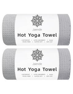 Paquete de 2 Toallas de Yoga Caliente Jaende Microfibra Gris