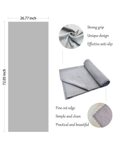 Paquete de 2 Toallas de Yoga Caliente Jaende Microfibra Gris 2