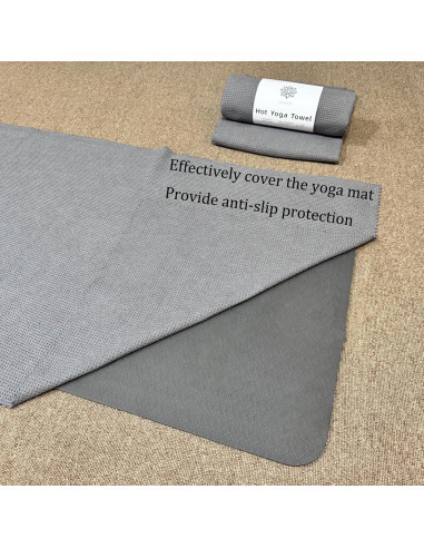Paquete de 2 Toallas de Yoga Caliente Jaende Microfibra Gris