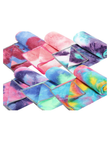 Toallas de Yoga Peryiter 6 Pcs Antideslizantes Microfibra 183x63cm