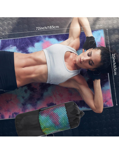 Toallas de Yoga Peryiter 6 Pcs Antideslizantes Microfibra 183x63cm